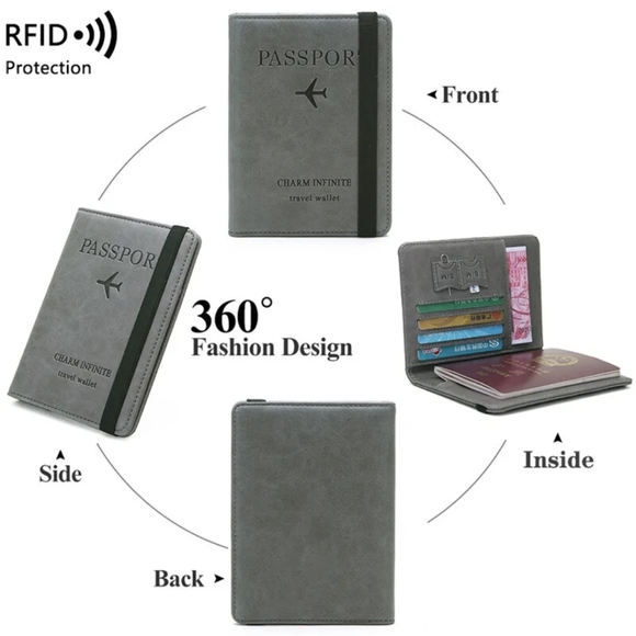 Passport Holder Travel Essentials Passport Wallet RFID Blocking for Men Women US - Picture 4 of 5